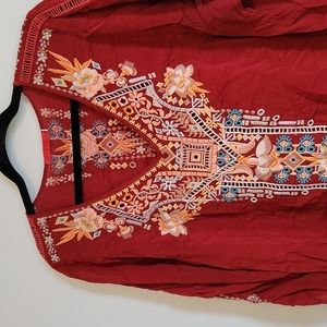 Johnny Was Embroidered Top